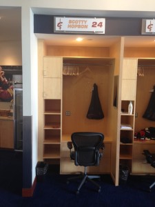 Scotty Hopson's Locker with the Cleveland Cavaliers